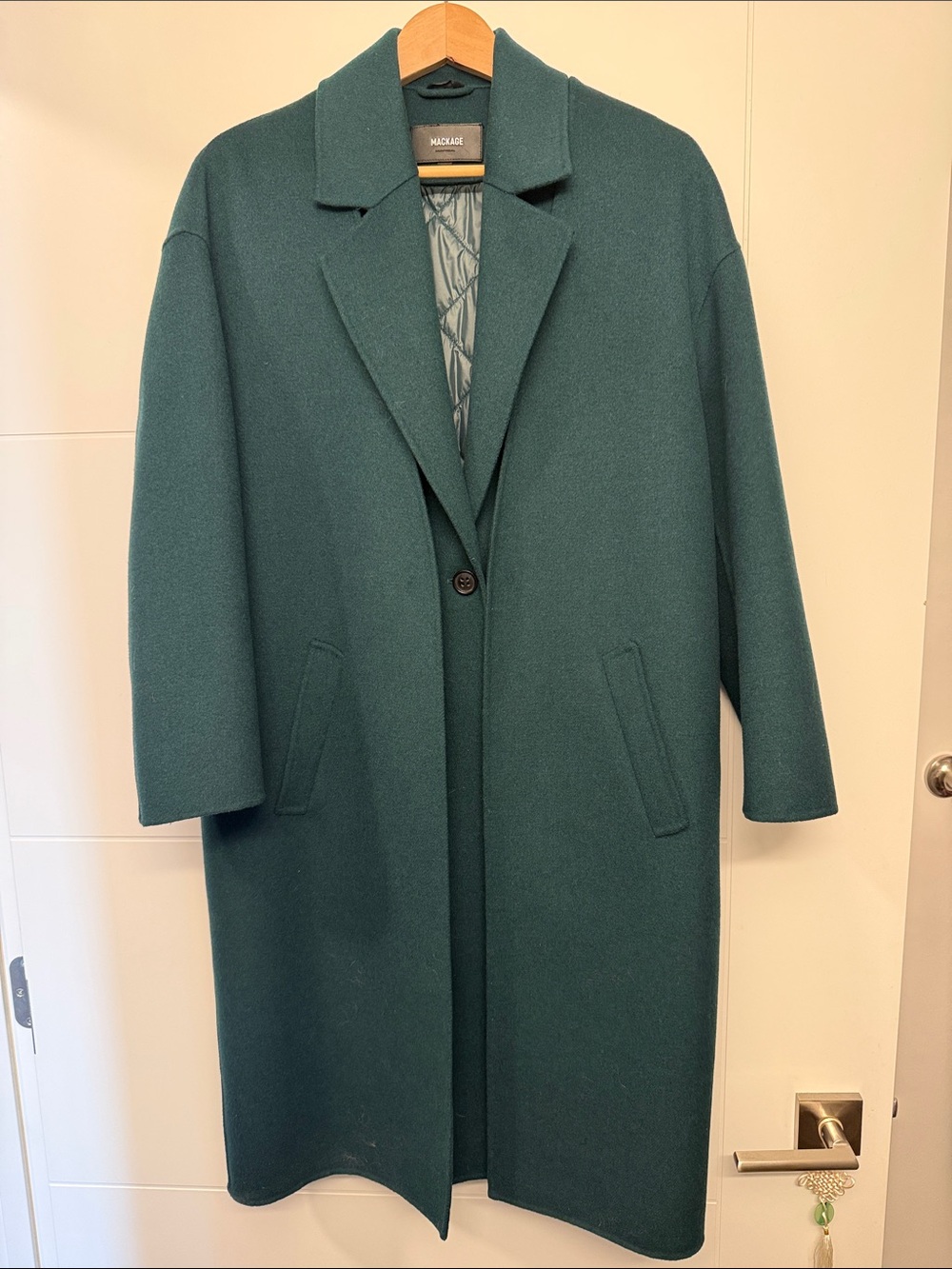 Mackage Women’s Fall 3 in 1 Forest Green Wool Pea Coat